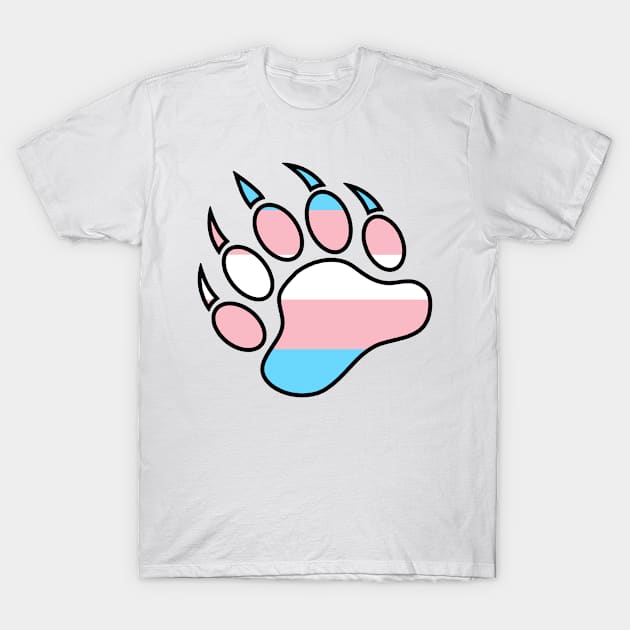 Trans Bear Paw - Outlined T-Shirt by skittlemypony